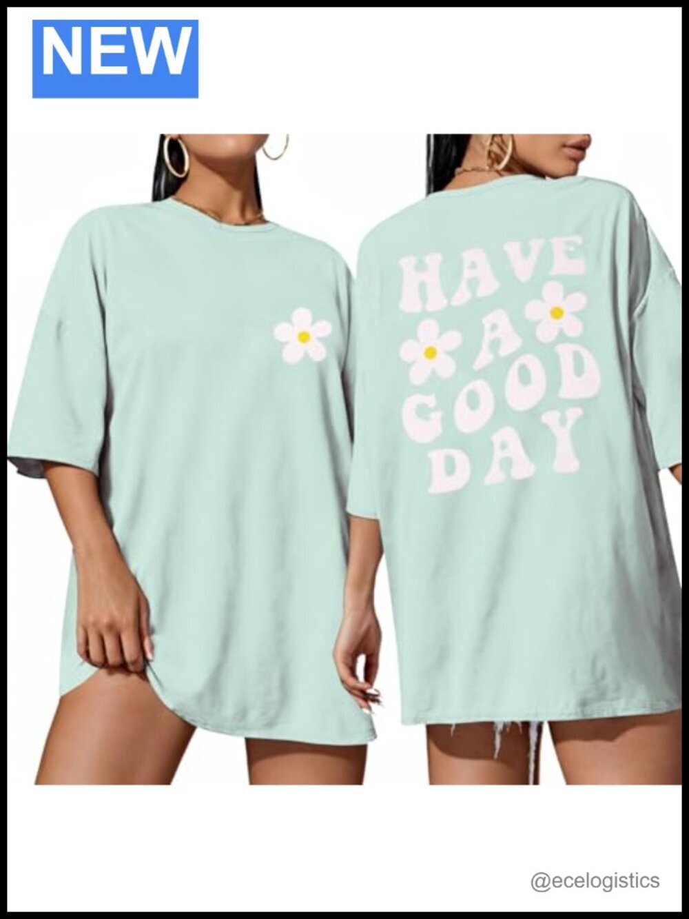 Oversized Tshirts for Women Crewneck Summer Graphic Tees Short Sleeve Loose